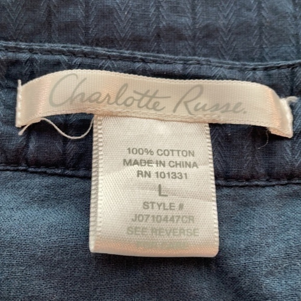 Charlotte Russe | Blue Striped Cotton Dress - Picture 4 of 5